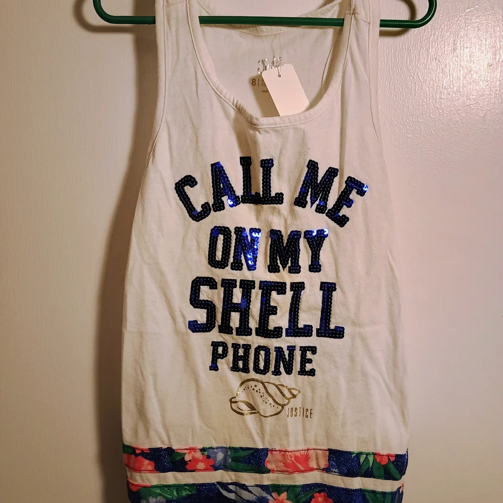 Justice Off-White Tank Top